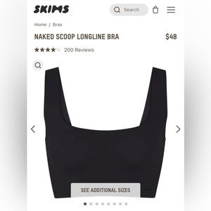 SKIMS Naked Scoop Longline Bra